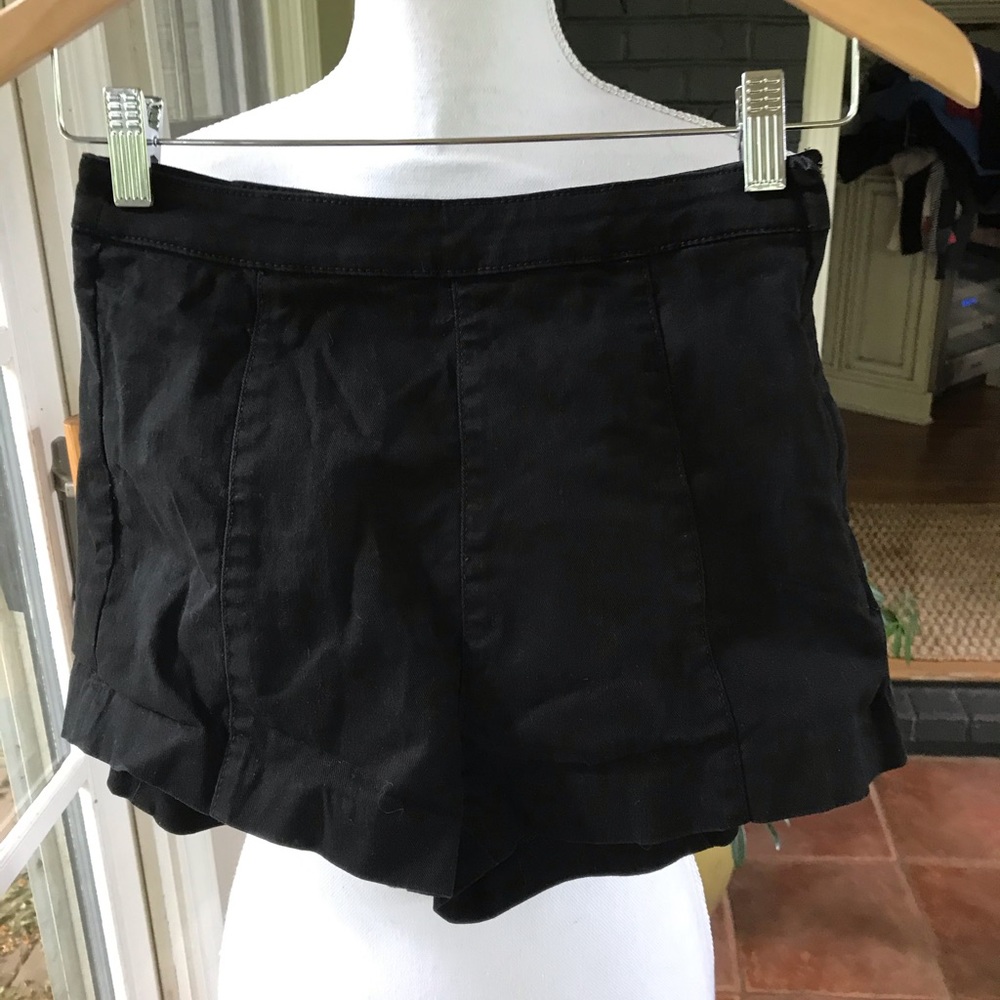 Black booty shorts
